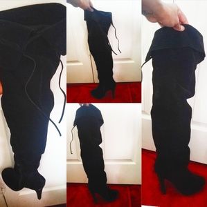 Thigh high& leather* heeled* boots*